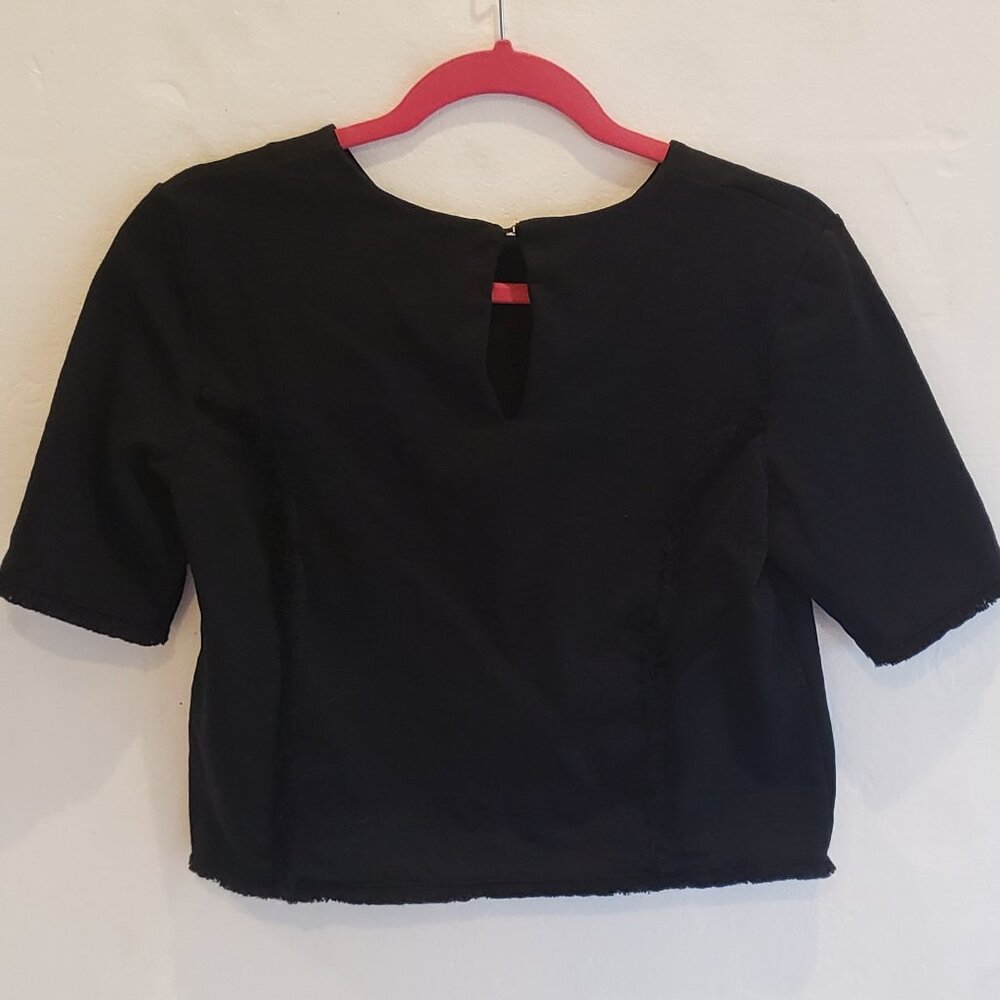 Banana Republic Black  Short Sleeve Top with Textured detailing - Picture 7 of 10